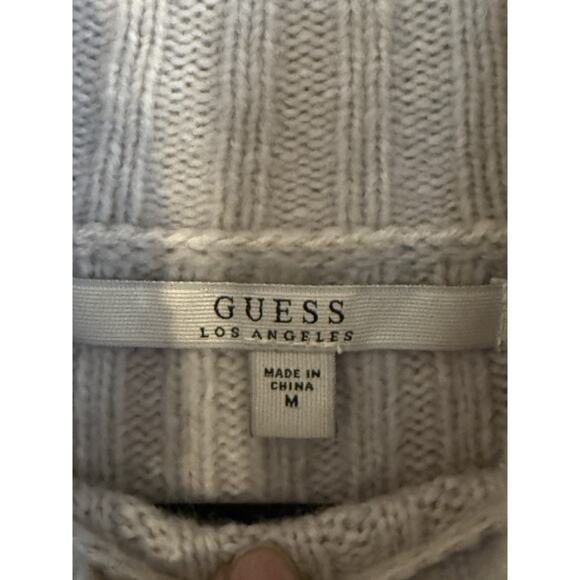 Guess Womens M Ribbed Turtleneck Sweater Flared Bell Sleeves Artsy Cozy Capsule - Picture 5 of 5